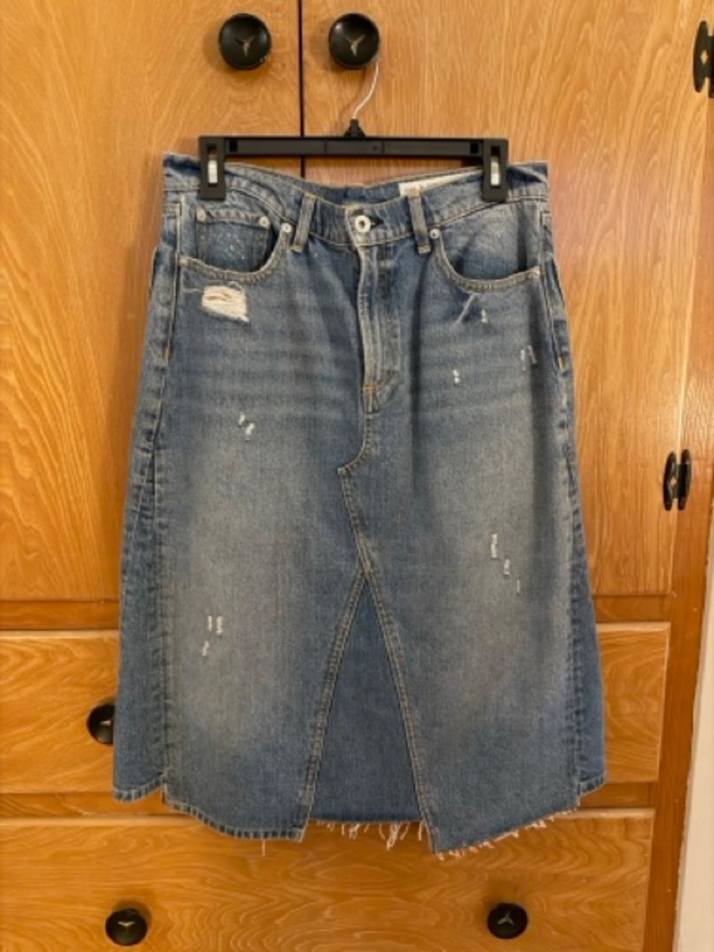 rag & bone A-line Midi Skirt Denim Size 29